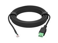 Microphone cable - JST do 3 pin Phoenix s piny (male) - 6 m - černá