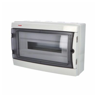 Rozvádzač Acqua 3918-TTB IP65, 18mod., na omietku, priehl. dvere, 286x431x141mm