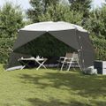 vidaXL Stan s moskytiérou so strechou Sivá 380 x 380 x 225 cm