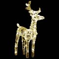 vidaXL Vianočné soby 2 ks teplé biele 80 LED akrylové