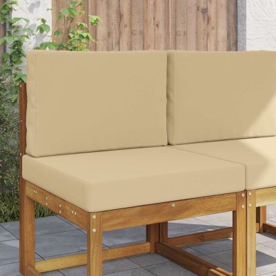 vidaXL Vankúš na vonkajšiu pohovku 2 pcs Béžová Polyester