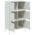 vidaXL Vysoká skrinka biela 68x39x113 cm oceľ