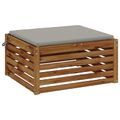 vidaXL 1-dielny sedací vankúš SOEST 100% polyester Sivá 80 x 80 x 3 cm