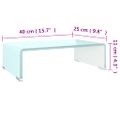 vidaXL TV stojan/stojan pod monitor, sklo, zelený 40x25x11 cm
