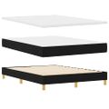 vidaXL Posteľ s pružinovým rámom s matracmi Čierna 140 x 190 cm látka