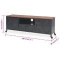 vidaXL TV stolík, 120x30x43 cm, čierny