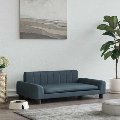 vidaXL Posteľ pre psa sivá 90x53x30 cm látka