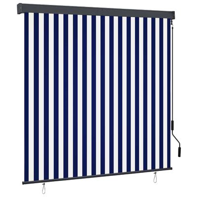 vidaXL Vonkajšia zatemňovacia roleta 160x250 cm modrá a biela
