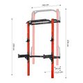 Skladacia posilňovacia klietka - Power Rack HMS KLT23 červená