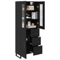 vidaXL Highboard 2 ks Čierny dub 69,5 x 34 x 180 cm Kompozitné drevo