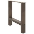 vidaXL Nohy konferenčného stolíka, prírodná oceľ, 2 ks, 60 x (42-43) cm, oceľ