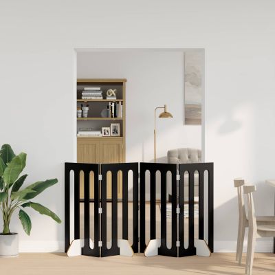 vidaXL Sklápacia bezpečnostná zábrana pre domáce zvieratá 4 pcs
