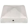 vidaXL Pyramídové krytky na plotové stĺpiky 6 ks 81x81 mm pozinkovaný kov