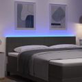 vidaXL LED hlavová doska Svetlosivá 180 cm Kordúrová tkanina