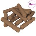 vidaXL Drevené kolíky 12 ks Hnedá Ø 8 x 35 mm Drevený masív