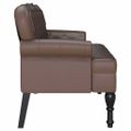 vidaXL Chesterfield lavica Hnedá 119,5 x 64,5 x 75 cm Umelá koža