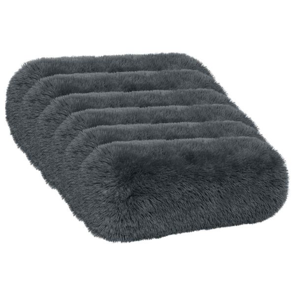 vidaXL Podložka s vankúšom HEERLEN 6 ks Antracitová PV fleece