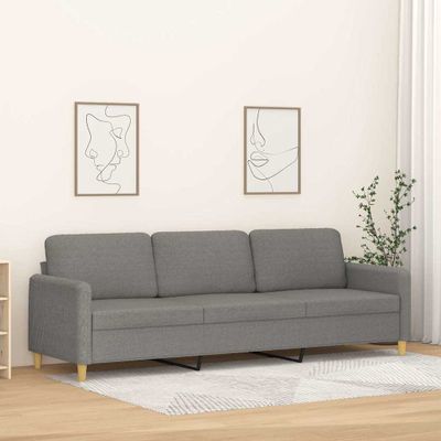 vidaXL 3-miestna pohovka tmavosivá 210 cm látka