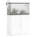 vidaXL Stojan na akvárium vysoký lesk biely 81x36x73 cm kompoz. drevo