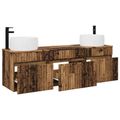 vidaXL Set kabinetov do kúpeľne 3 ks Staré drevo 49 x 44,5 x 66 cm