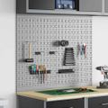 vidaXL Panel na nástroje 2 ks Sivá 100 x 1 x 80 cm
