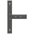 vidaXL Nohy barového stola v tvare T, 2 ks, antracitové, 60x35x(110-111) cm, oceľ