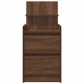 vidaXL Nočné skrinky s 2 zásuvkami 2 ks hnedý dub 38x34x80 cm
