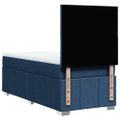 vidaXL Posteľný rám boxsping s matracom modrý 80x200 cm látka
