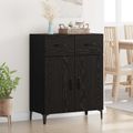 vidaXL Servírovacia skriňa Čierny dub 69,5 x 34 x 90 cm
