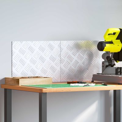 vidaXL Schodový rošt Obdĺžnikový 2 pcs Strieborná 40 x 30 cm Hliník