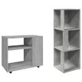 vidaXL Príručný stolík sivý dub sonoma 70x35x60,5 cm spracované drevo