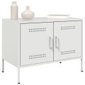 vidaXL TV skrinky 2 ks biele 68x39x50,5 cm oceľ