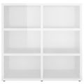 vidaXL Skrinky na topánky 2 ks lesklá biela 52,5x30x50 cm