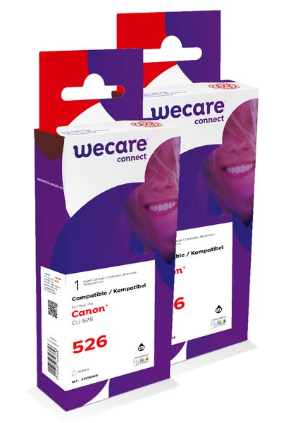 WECARE ARMOR sada ink kompatibilná s CANON CLI526BK 2x10,5 ml, čierna, CLI-526 BK