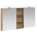 vidaXL Set kabinetov do kúpeľne 3 ks 130 x 14,5 x 70 cm