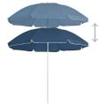 vidaXL Záhradný slnečník, oceľová tyč, modrý 180 cm