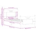 vidaXL Posteľný rám bez matraca dymový dub 75x190 cm kompozitné drevo