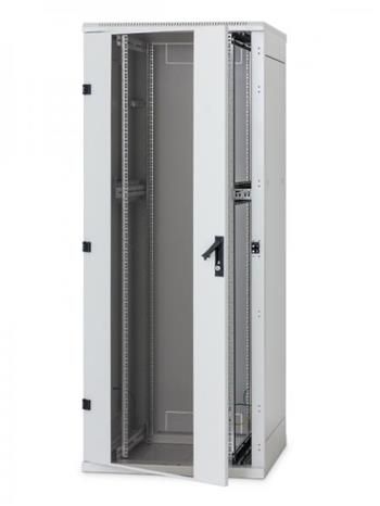 Stojanový rozvaděč 42U (š)800x(h)600 plech.dveře Rozvadec, stojanový, 19", 42U, 800×600, nosnost 400kg, plechové dvere, RAL7035, šedý
