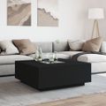 vidaXL Konferenčný stolík s nekonečnými LED čierny 100x100x40 cm