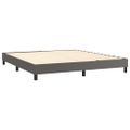 vidaXL Boxspring posteľ s matracom sivá 160x200 cm umelá koža