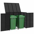 vidaXL Kôš na odpadky 2 ks Čierna 130 x 80 x 115 cm Polyetylén