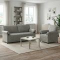 vidaXL Sada pohoviek 2 ks Svetlosivá Zamat
