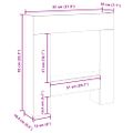 vidaXL Krb Surround Čierny dub 81x18x82 cm Upravené drevo
