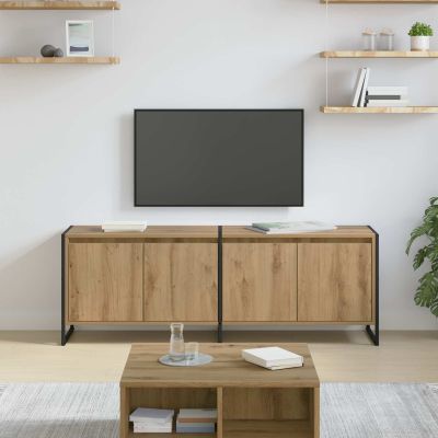 vidaXL TV skrinka 140 x 36 x 49.5 cm Remeselnícky dub Kompozitné drevo