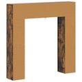 vidaXL Rám krbu Dymový dub 102 x 18 x 100,5 cm Kompozitné drevo