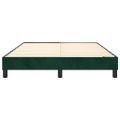 vidaXL Posteľný rám s boxspringom tmavozelený 140x200 cm zamat