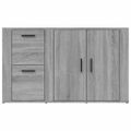 vidaXL Komoda sivá sonoma 100x33x59,5 cm spracované drevo