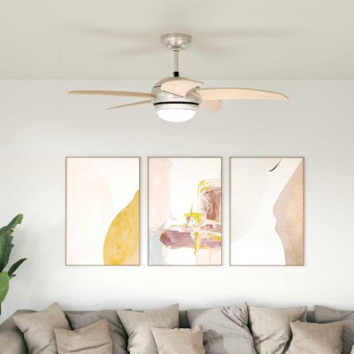 vidaXL Stropný ventilátor s osvetlením a diaľkovým ovládaním Ø 110 cm