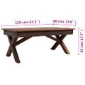 vidaXL Konferenčný stolík, zmes recyklovaného dreva 110x60x45 cm