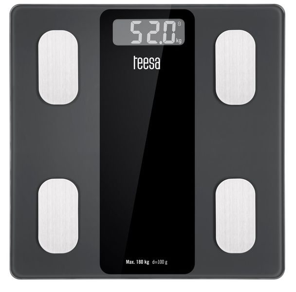 Osobná fitness diagnostická váha digitálna TSA0813, Bluetooth, čierna